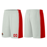 Custom Gray-Red Basketball Jersey for Men Women Adult Youth Stitched Name Number Logo