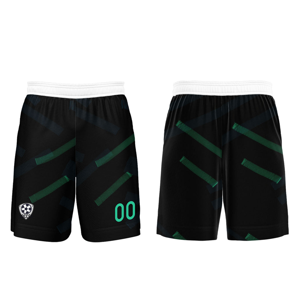 Custom Black Grass Green Soccer Uniform Jersey Kids Adults Personalized Set Jersey Shirt