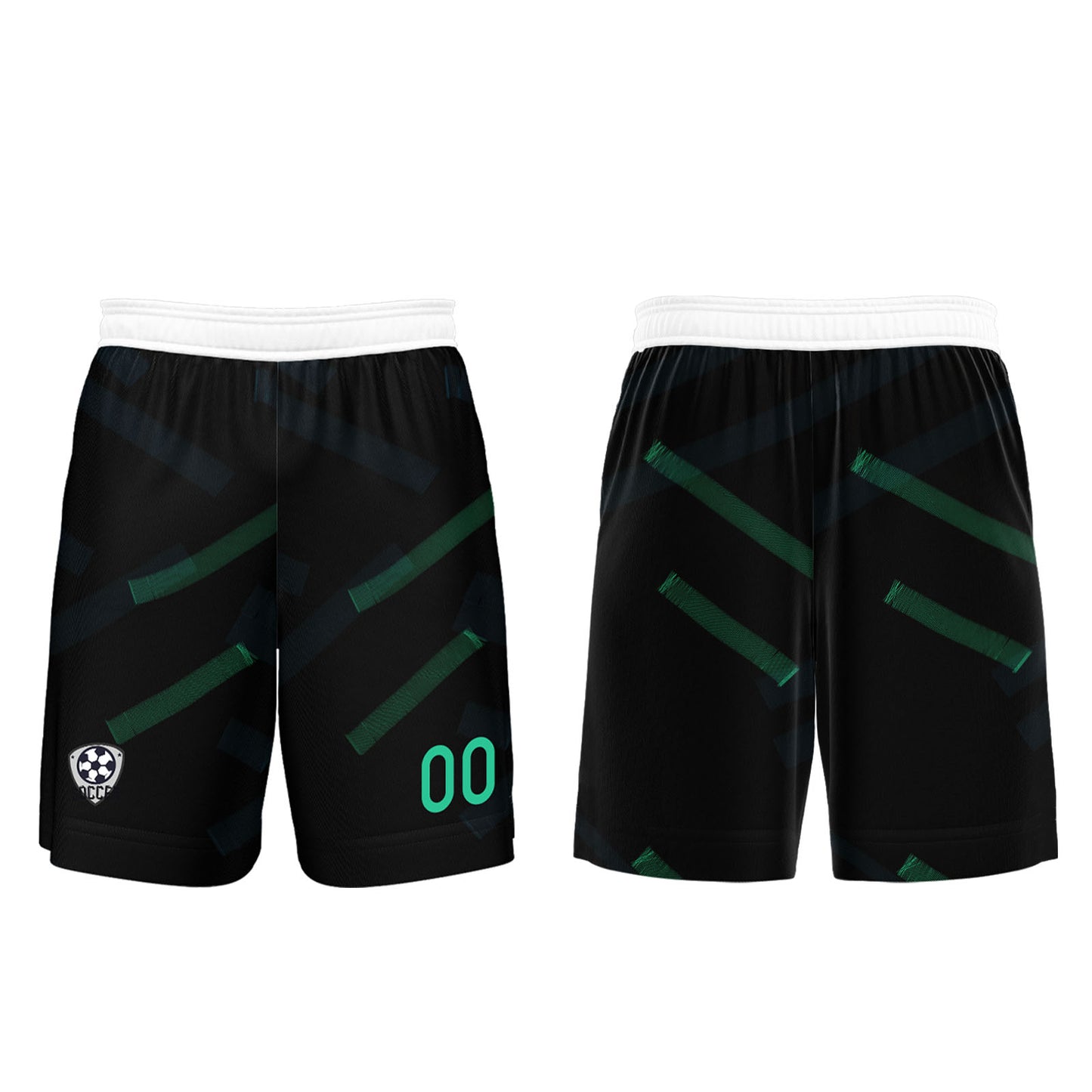 Custom Black Grass Green Soccer Uniform Jersey Kids Adults Personalized Set Jersey Shirt