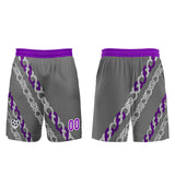 Custom Gray Violet Uniform Jersey Kids Adults Personalized Set Jersey Shirt