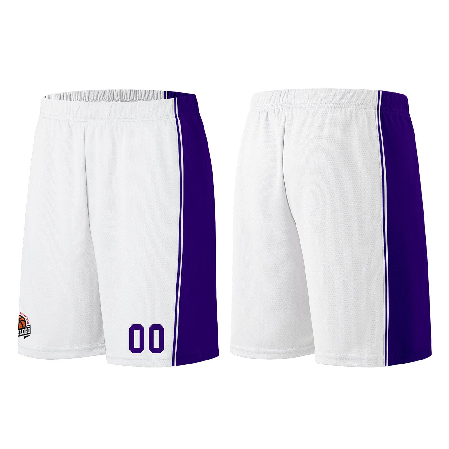Custom White-Purple Basketball Jersey for Men Women Adult Youth Stitched Name Number Logo