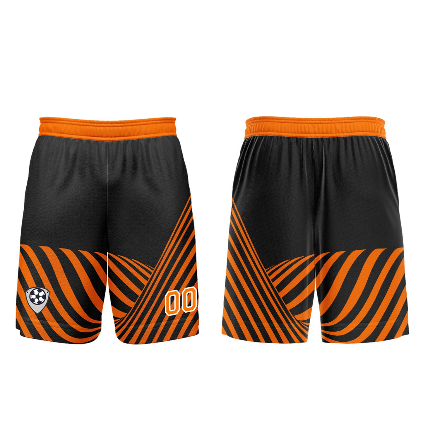 Custom Black Orange Uniform Jersey Kids Adults Personalized Set Jersey Shirt