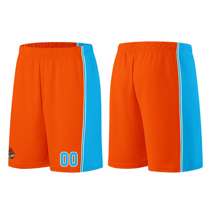 Custom Orange-Light Blue Basketball Jersey for Men Women Adult Youth Stitched Name Number Logo