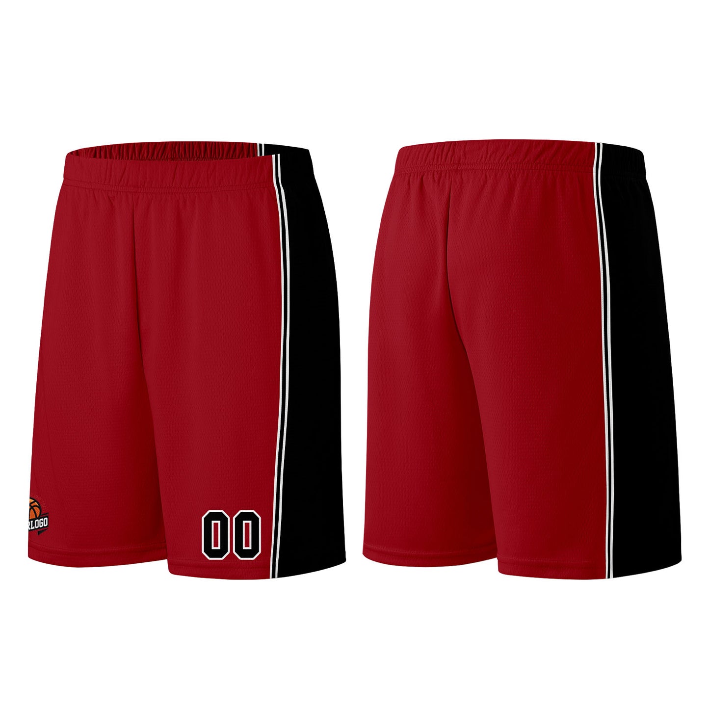 Custom Burgundy Black Basketball Jersey for Men Women Adult Youth Stitched Name Number Logo
