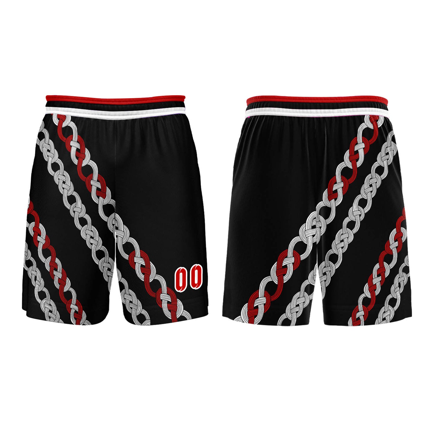 Custom Black Red Basketball Jersey Uniform Suit Printed Your Logo Name Number
