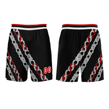 Custom Black Red Basketball Jersey Uniform Suit Printed Your Logo Name Number