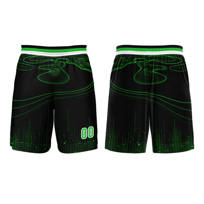 Custom Black Green Basketball Jersey Uniform Suit Printed Your Logo Name Number