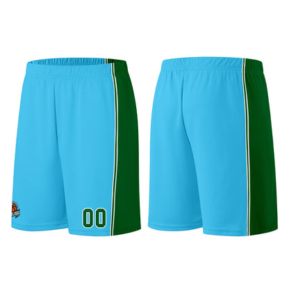 Custom Light Blue Green Basketball Jersey for Men Women Adult Youth Stitched Name Number Logo