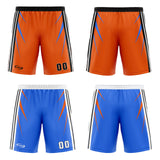 Custom Orange Blue Reversible Basketball Suit for Adults and Kids Personalized Jersey
