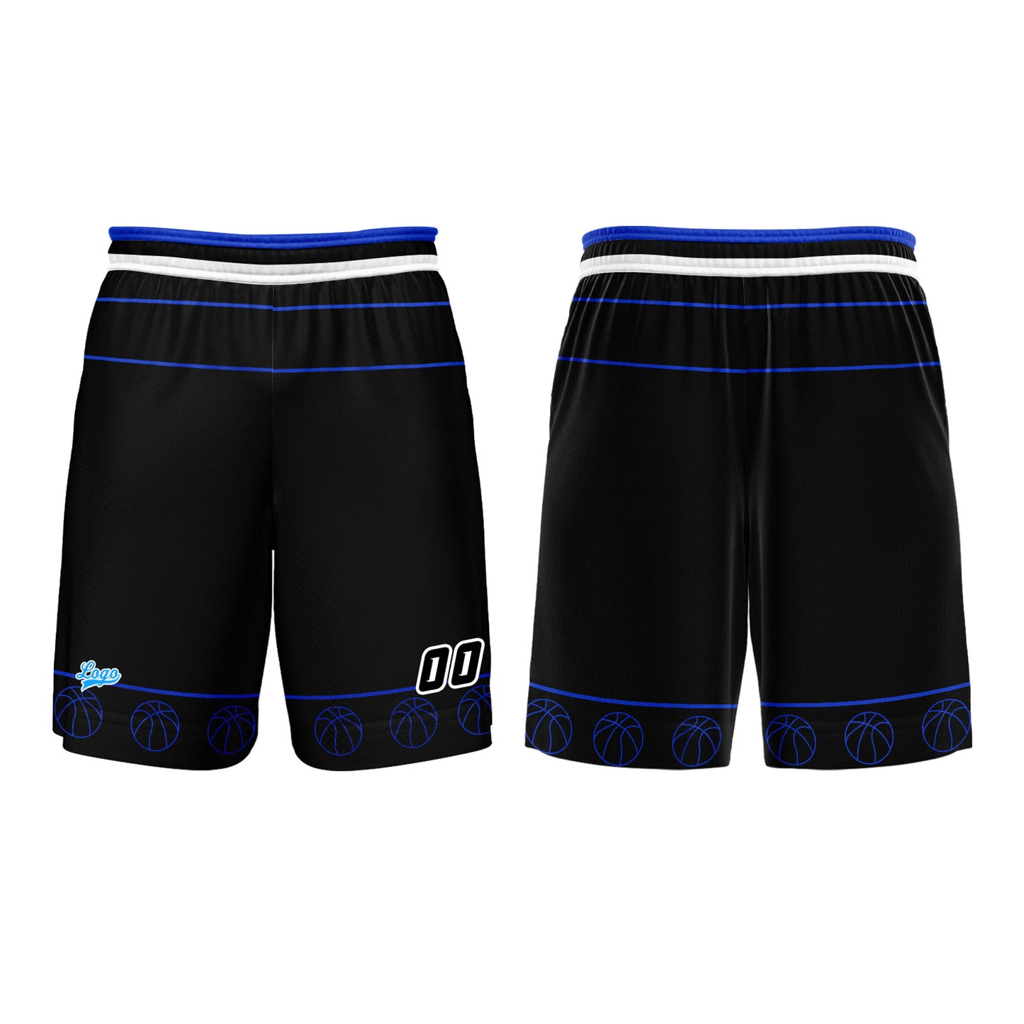 Custom White Blue Basketball Jersey Uniform Suit Printed Your Logo Name Number