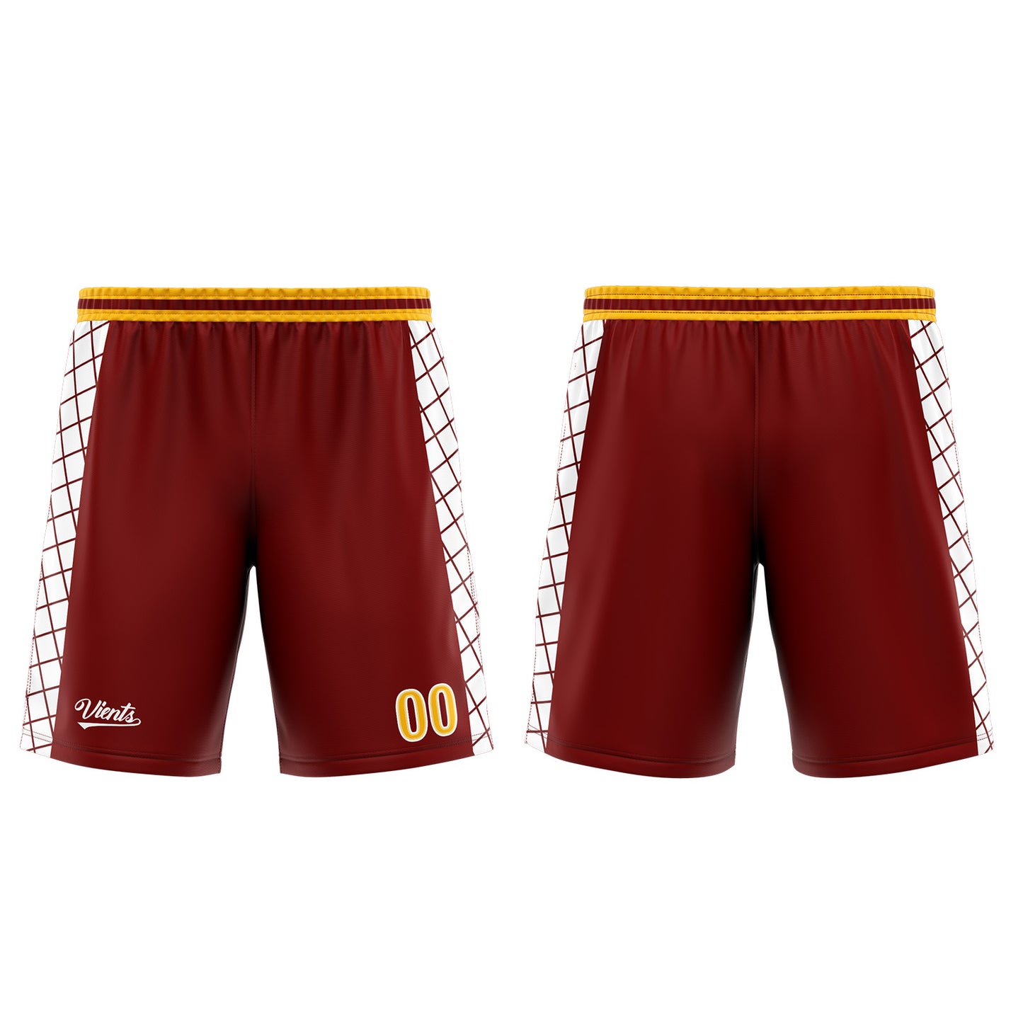 Custom Burgundy Yellow Basketball Jersey Uniform Suit Printed Your Logo Name Number