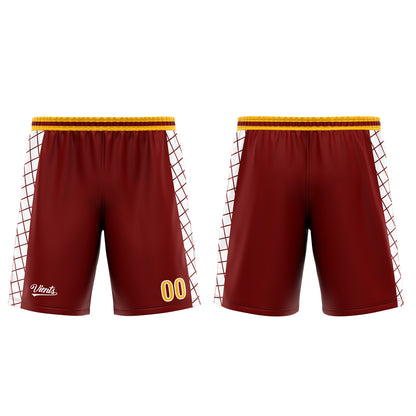 Custom Burgundy Yellow Basketball Jersey Uniform Suit Printed Your Logo Name Number