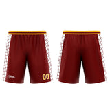 Custom Burgundy Yellow Basketball Jersey Uniform Suit Printed Your Logo Name Number