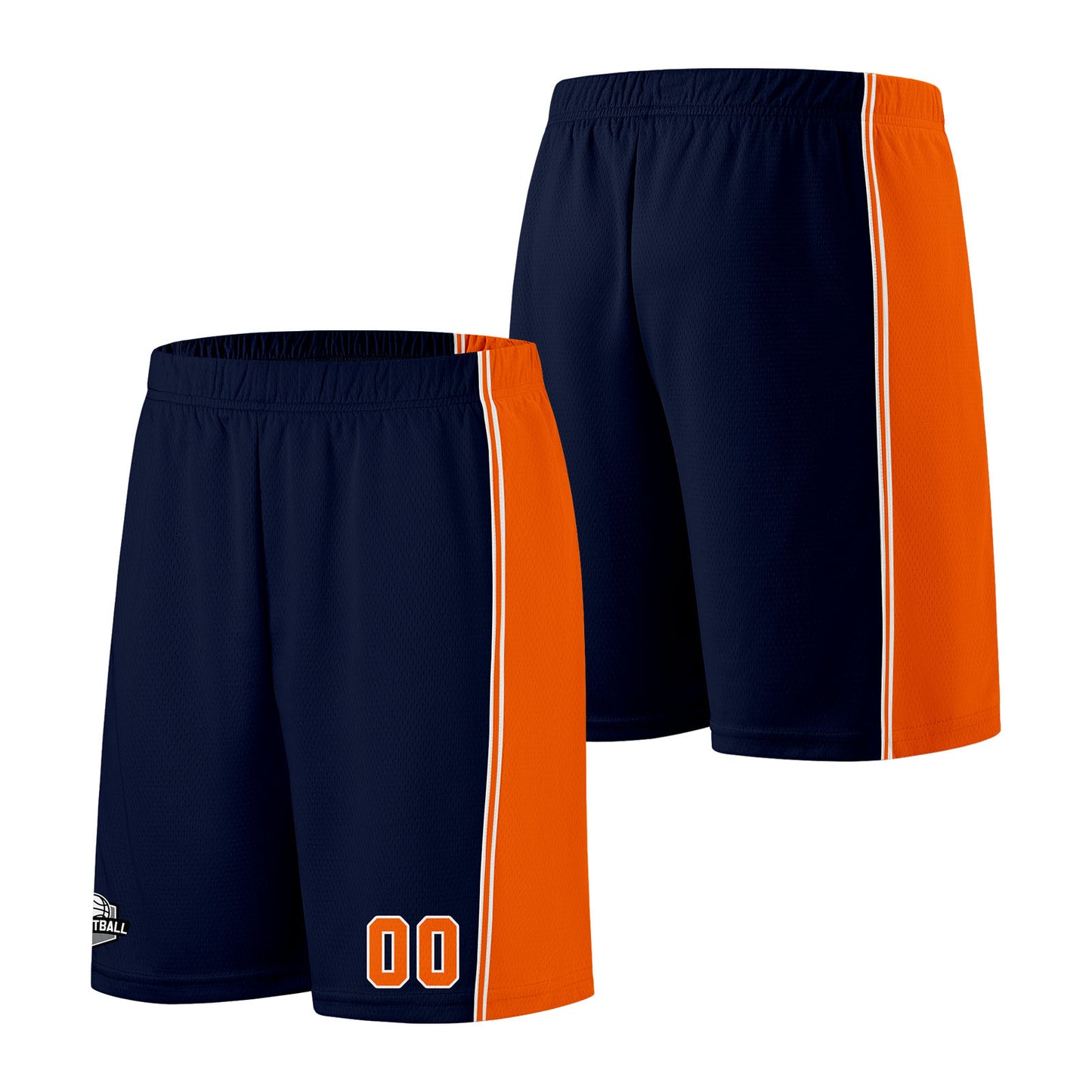 Custom Navy Orange Basketball Jersey for Men Women Adult Youth Stitched Name Number Logo
