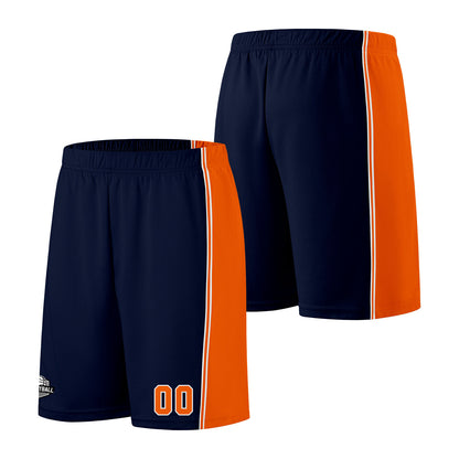 Custom Navy Orange Basketball Jersey for Men Women Adult Youth Stitched Name Number Logo