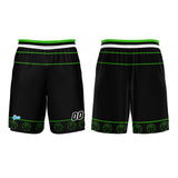 Custom Black Green Basketball Jersey Uniform Suit Printed Your Logo Name Number