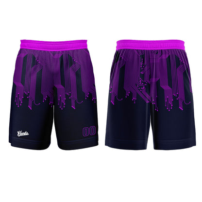 Custom Purple Basketball Soccer Football Shooting Long T-Shirt for Adults and Kids
