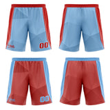 Custom Blue Red Reversible Basketball Suit for Adults and Kids Personalized Jersey