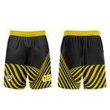 Custom Black Yellow Uniform Jersey Kids Adults Personalized Set Jersey Shirt