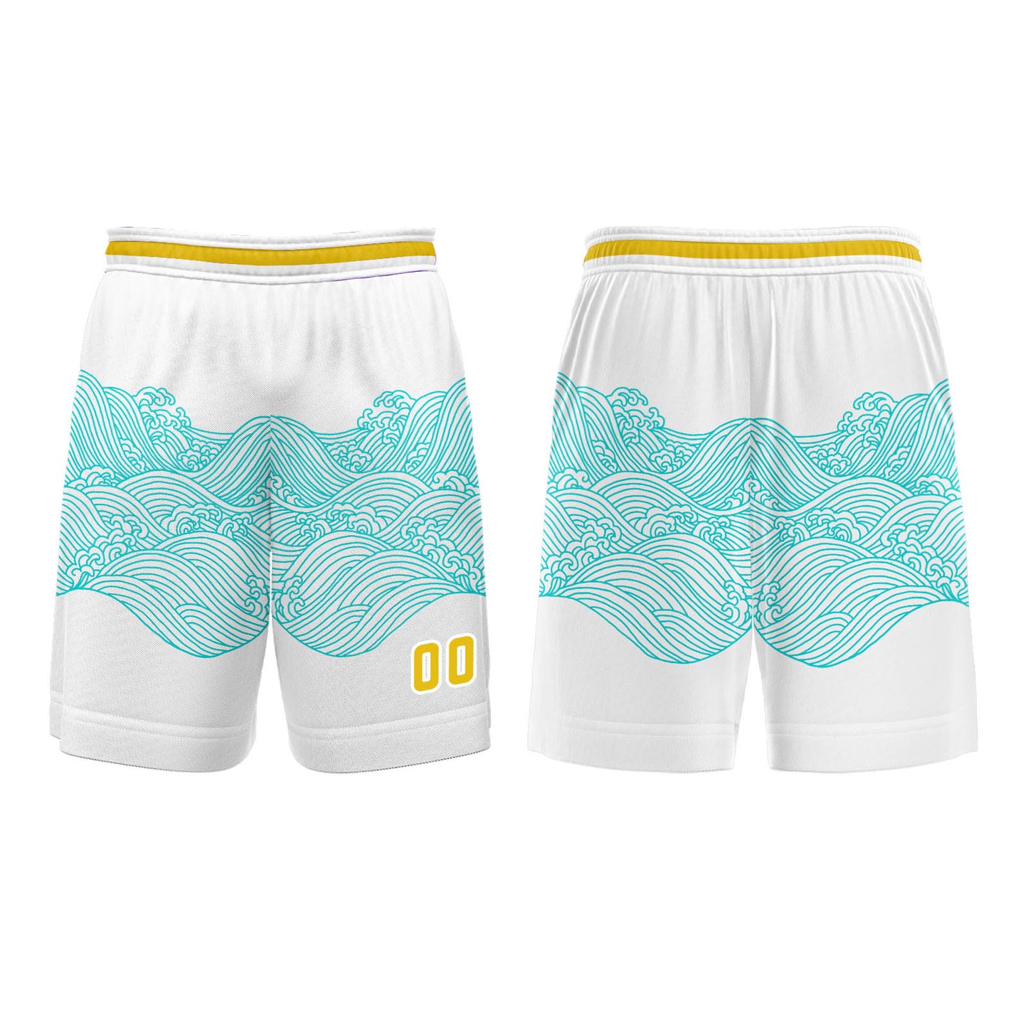 Custom White Blue Lemon Yellow Basketball Jersey Uniform Suit Printed Your Logo Name Number