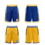 Custom Blue Yellow Reversible Basketball Suit for Adults and Kids Personalized Jersey
