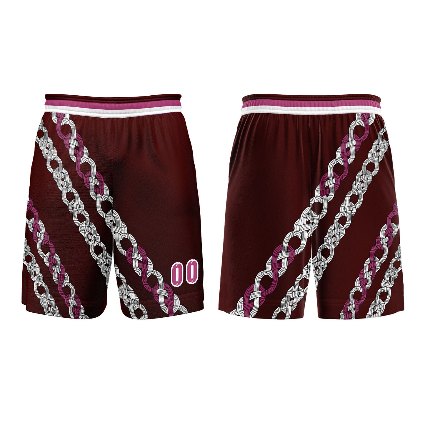 Custom Pink Red Basketball Jersey Uniform Suit Printed Your Logo Name Number