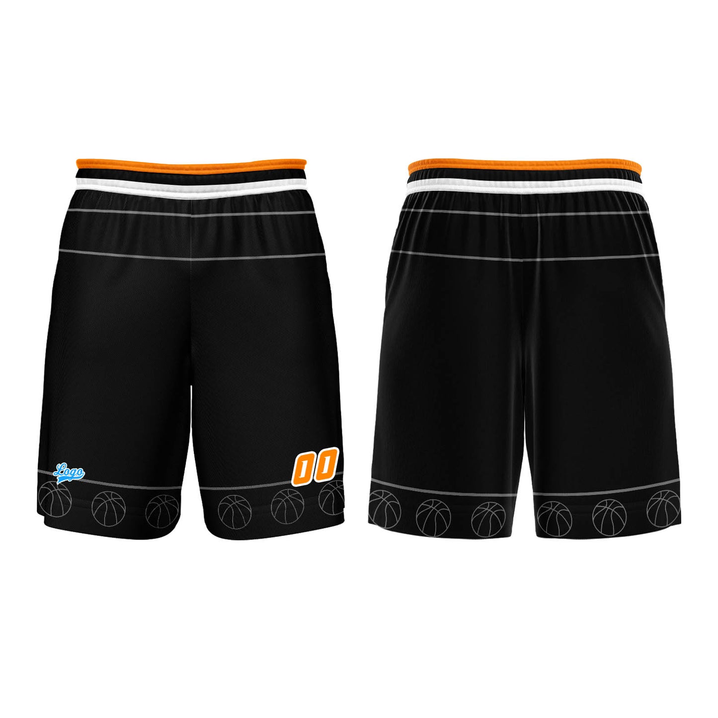 Custom White Orange Basketball Jersey Uniform Suit Printed Your Logo Name Number