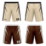 Custom Cream Brown Reversible Basketball Suit for Adults and Kids Personalized Jersey