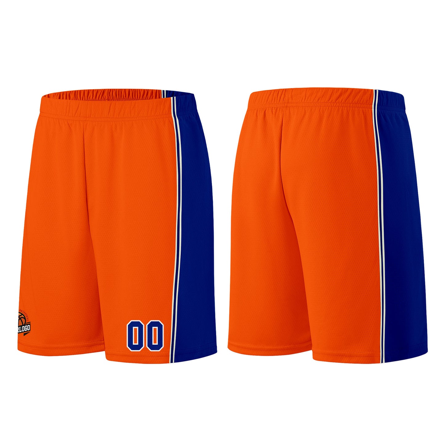 Custom Orange-Royal Basketball Jersey for Men Women Adult Youth Stitched Name Number Logo