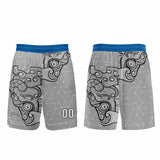 Custom Gray Blue Basketball Jersey Uniform Suit Printed Your Logo Name Number