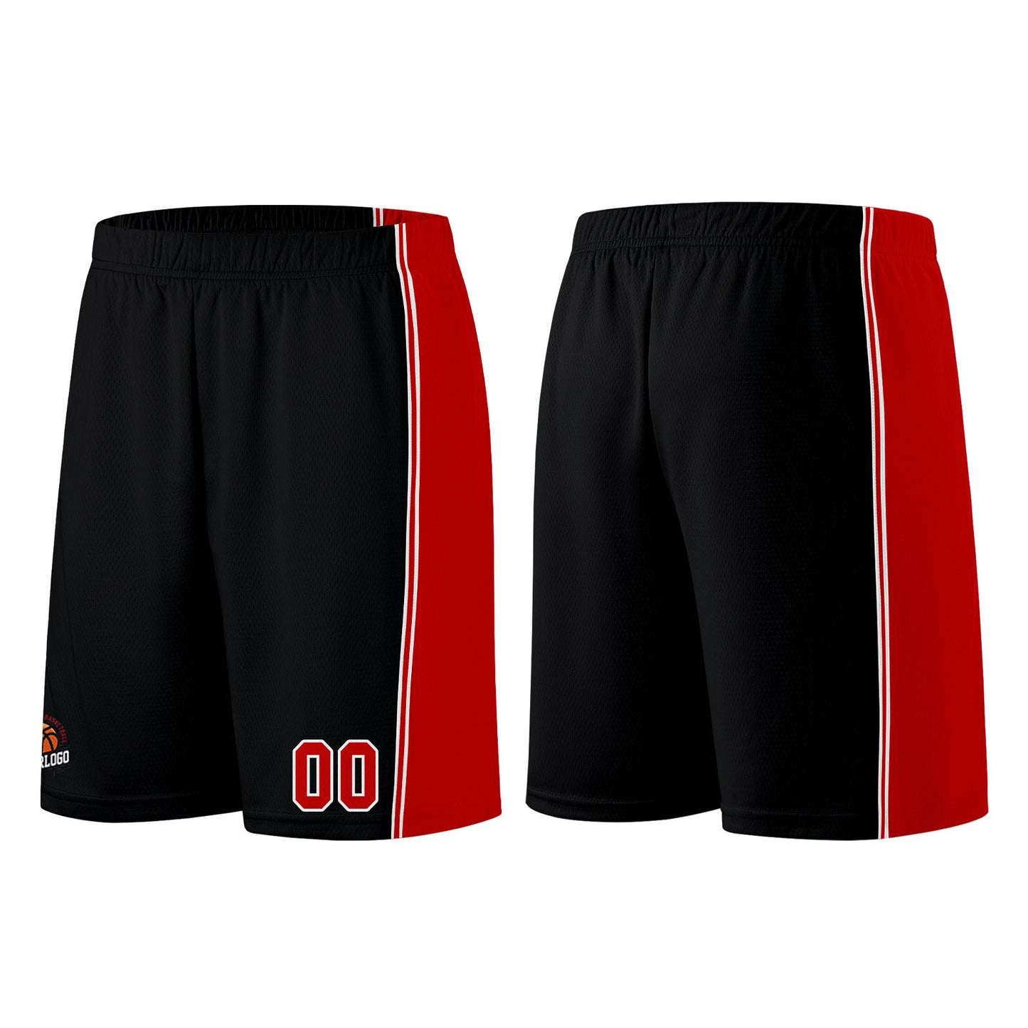 Custom Black-Red Basketball Jersey for Men Women Adult Youth Stitched Name Number Logo