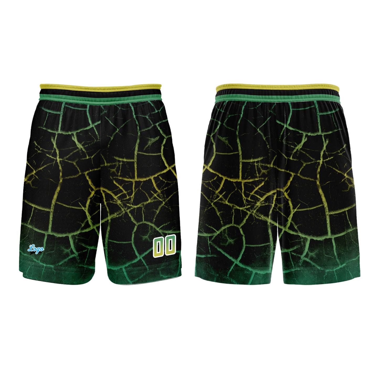 Custom Green Basketball Jersey Uniform Suit Printed Your Logo Name Number