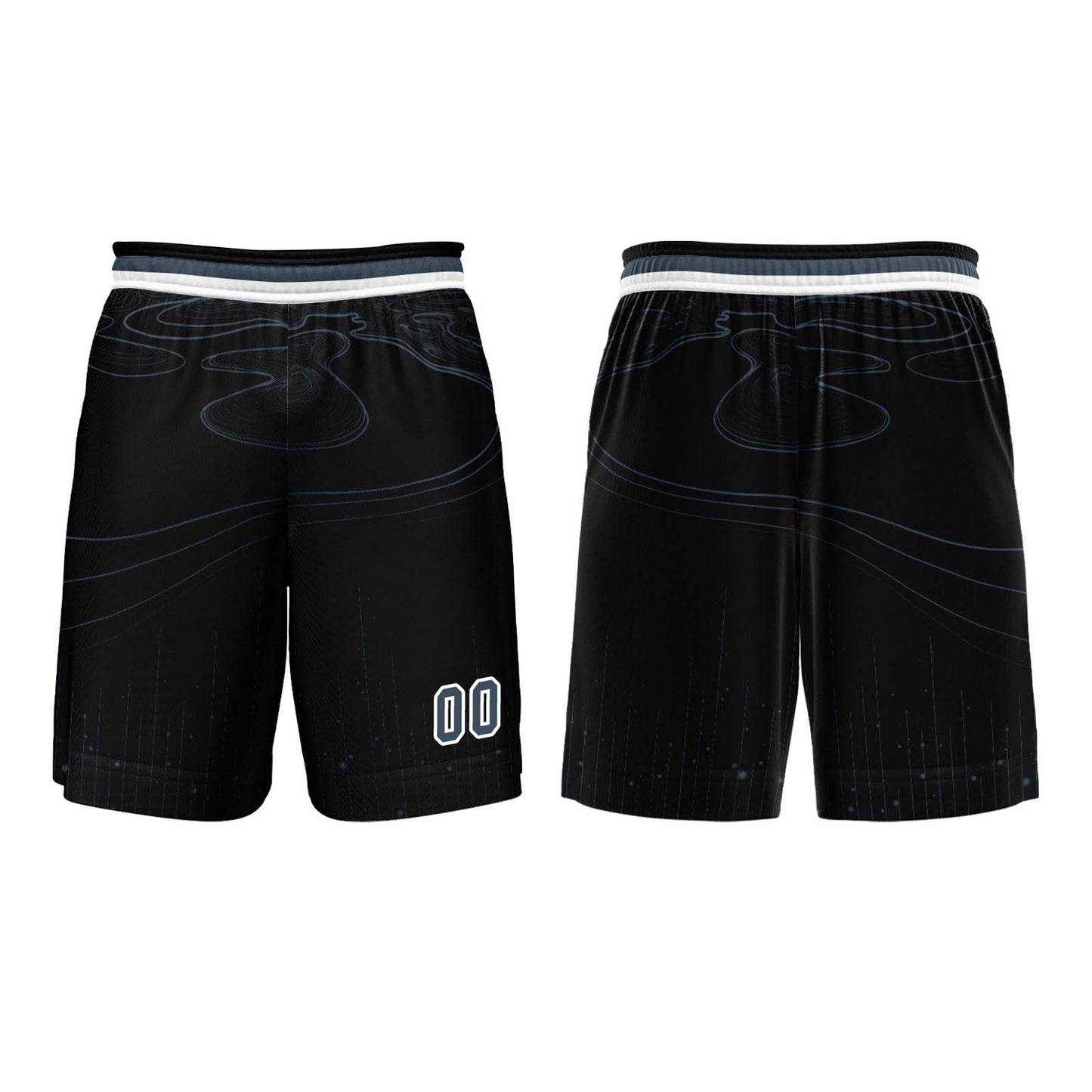 Custom Black Azure Basketball Jersey Uniform Suit Printed Your Logo Name Number