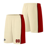 Custom Cream Red Basketball Jersey for Men Women Adult Youth Stitched Name Number Logo