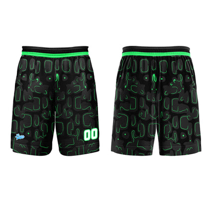 Custom Black Green Basketball Jersey Uniform Suit Printed Your Logo Name Number