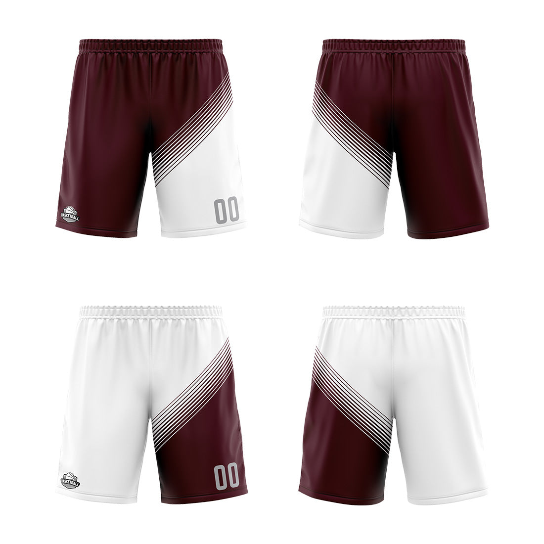 Custom Brown White Reversible Basketball Suit for Adults and Kids Personalized Jersey