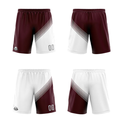 Custom Brown White Reversible Basketball Suit for Adults and Kids Personalized Jersey