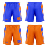 Custom Blue Orange Reversible Basketball Suit for Adults and Kids Personalized Jersey