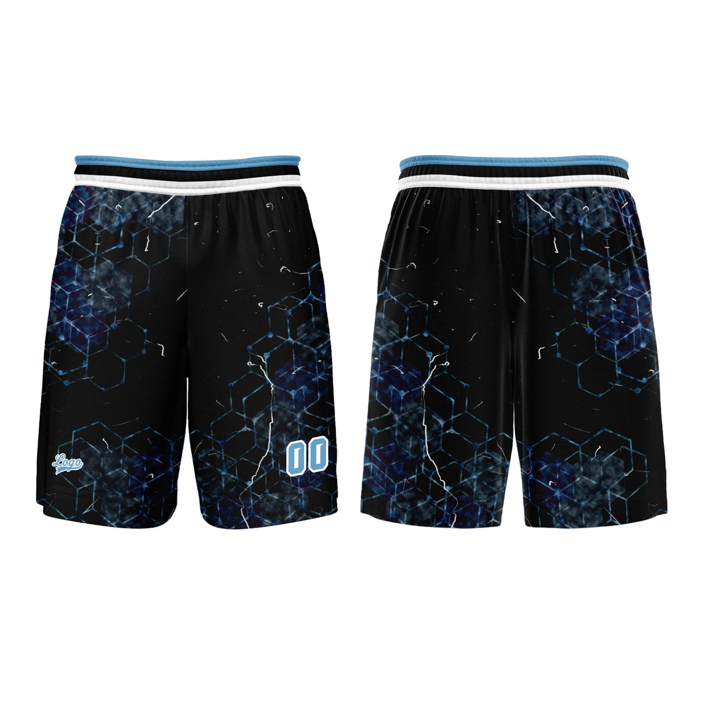 Custom Blue Basketball Jersey Uniform Suit Printed Your Logo Name Number