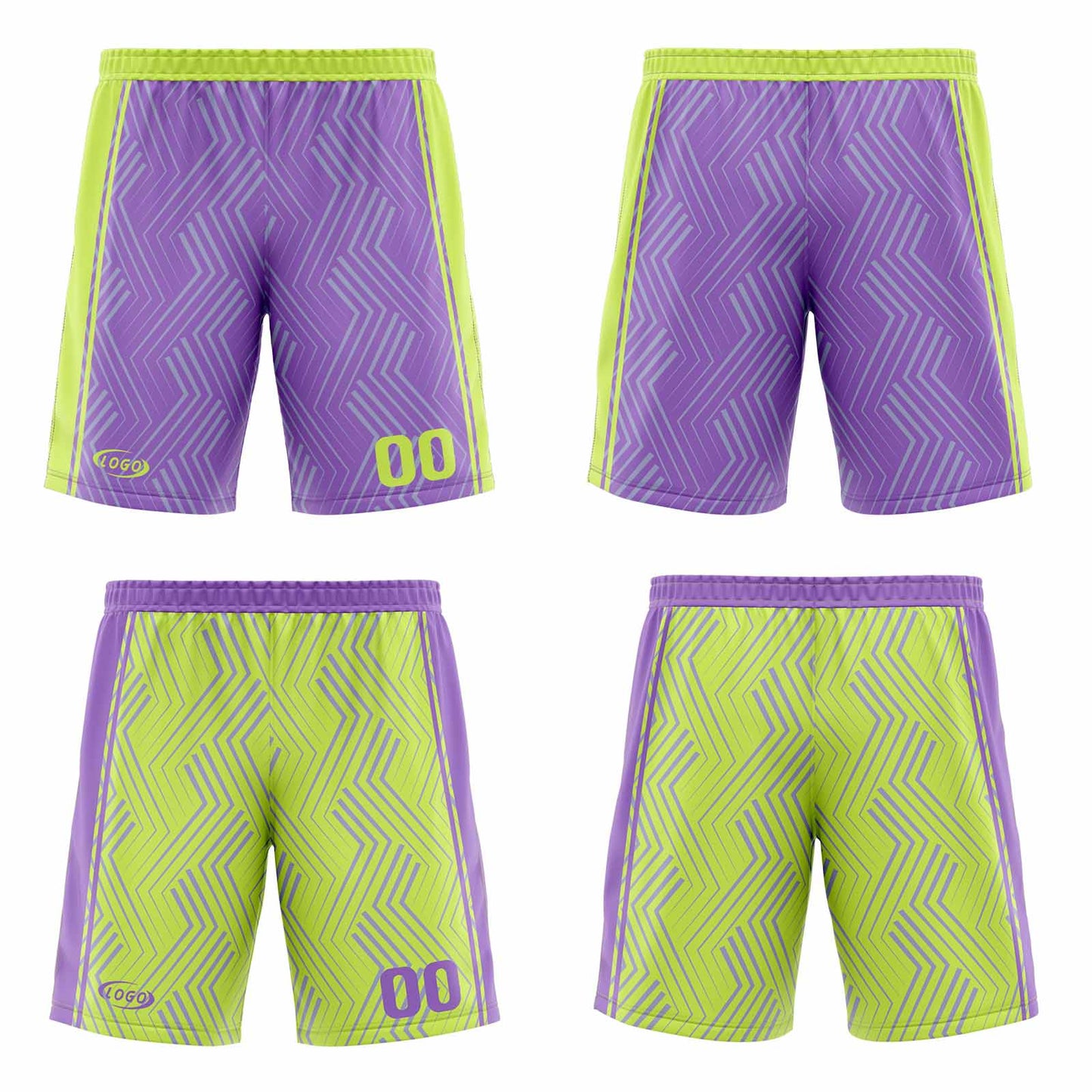 Custom Purple Light Green Reversible Basketball Suit for Adults and Kids Personalized Jersey