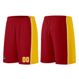 Custom Burgundy Yellow Basketball Jersey for Men Women Adult Youth Stitched Name Number Logo