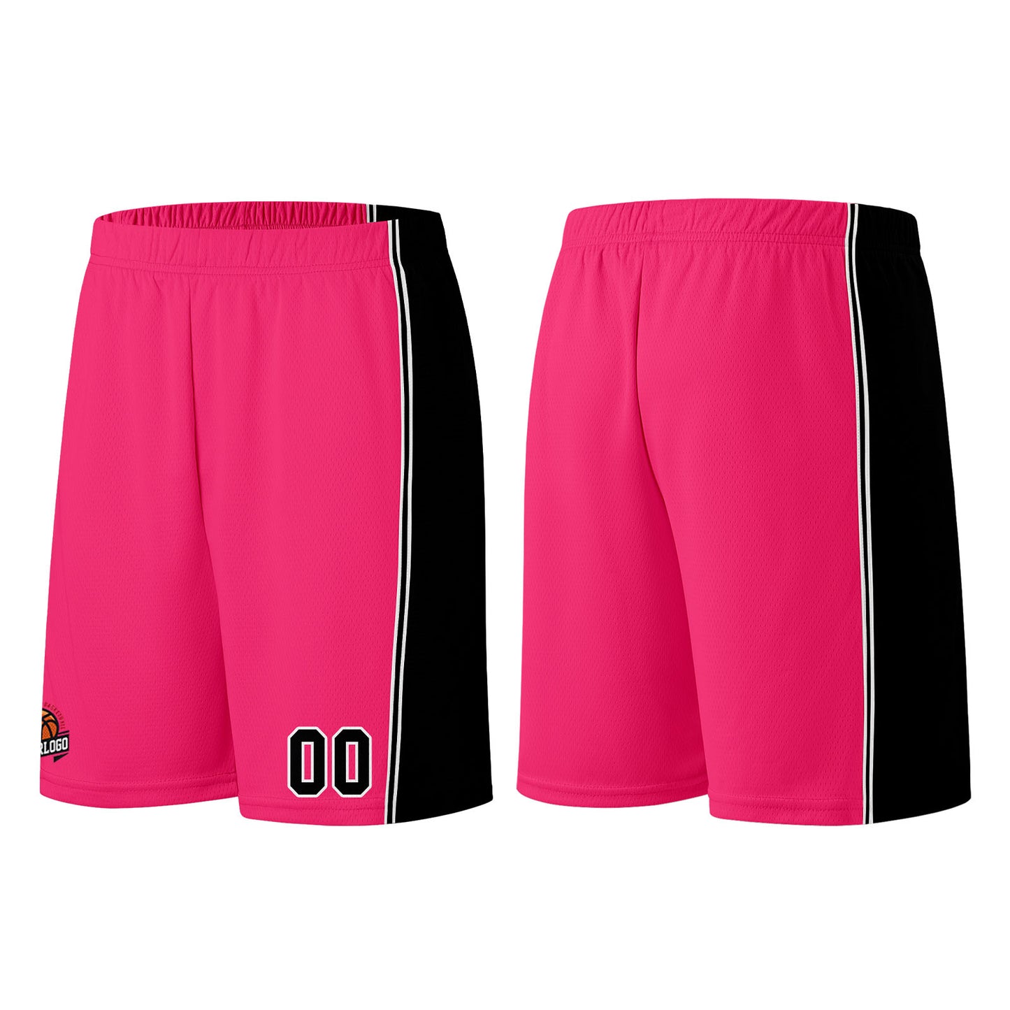 Custom Pink-Black Basketball Jersey for Men Women Adult Youth Stitched Name Number Logo