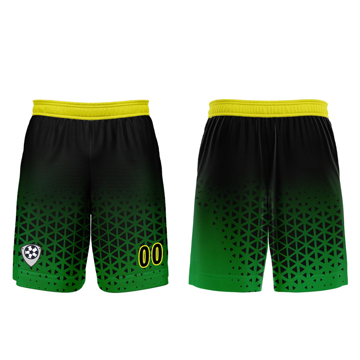 Custom Green Yellow Uniform Jersey Kids Adults Personalized Set Jersey Shirt