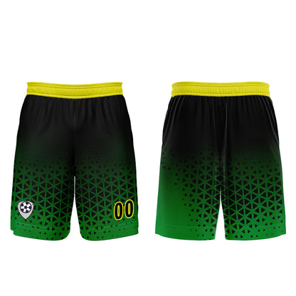 Custom Green Yellow Uniform Jersey Kids Adults Personalized Set Jersey Shirt