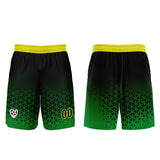 Custom Green Yellow Uniform Jersey Kids Adults Personalized Set Jersey Shirt