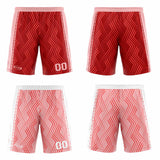 Custom Red Pink Reversible Basketball Suit for Adults and Kids Personalized Jersey