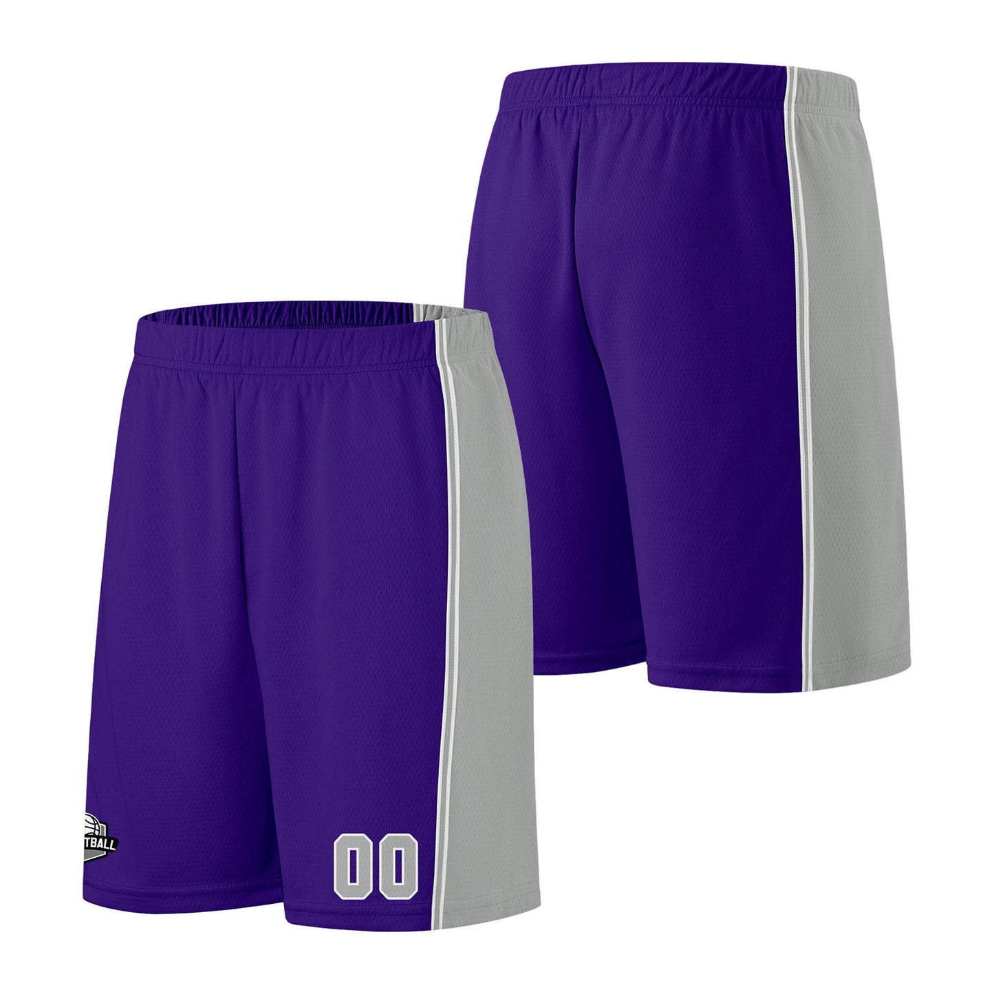 Custom Purple Gray Basketball Jersey for Men Women Adult Youth Stitched Name Number Logo