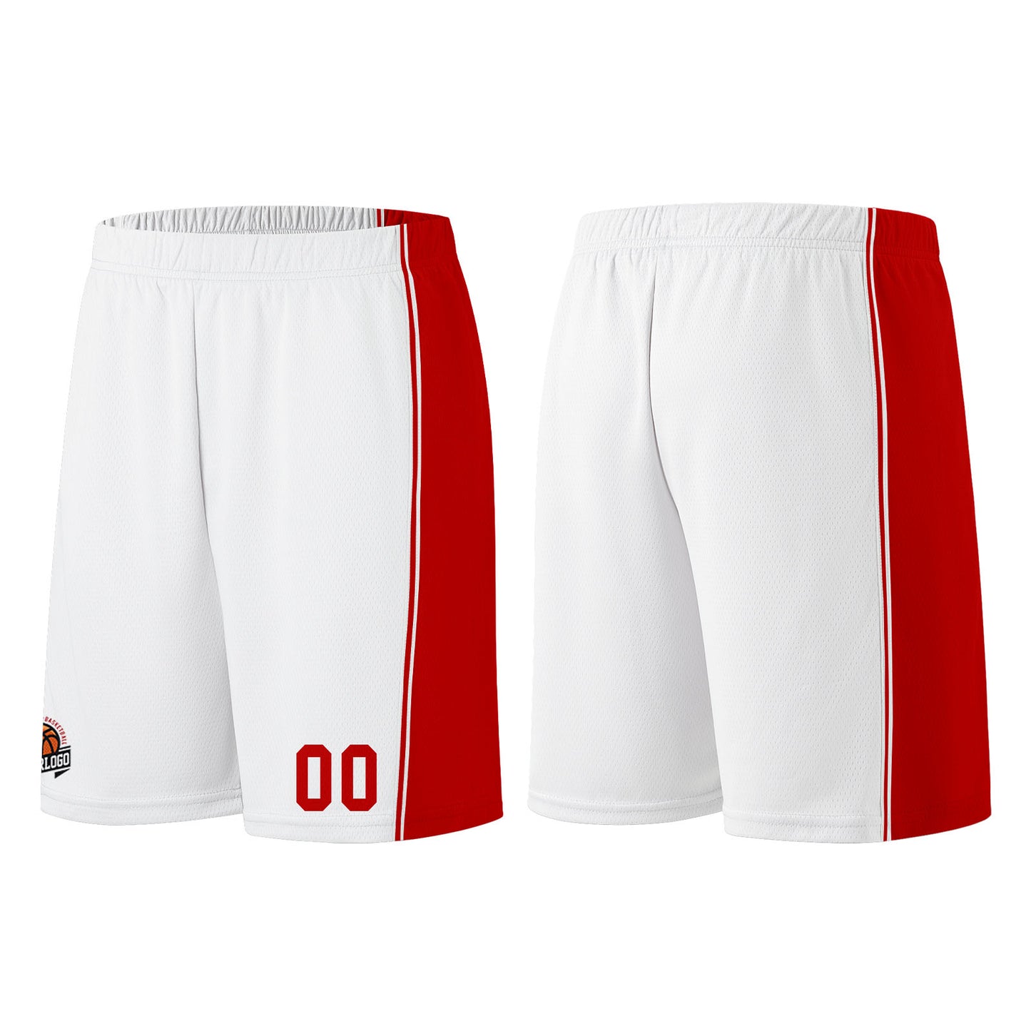 Custom White-Red Basketball Jersey for Men Women Adult Youth Stitched Name Number Logo