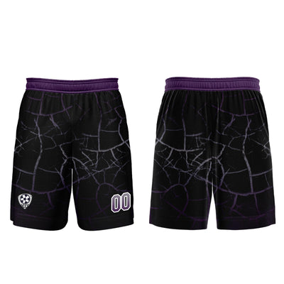 Custom Black Deep Purple Soccer Uniform Jersey Kids Adults Personalized Set Jersey Shirt