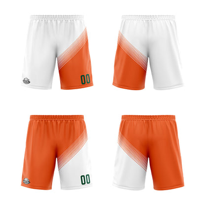 Custom White Orange Reversible Basketball Suit for Adults and Kids Personalized Jersey